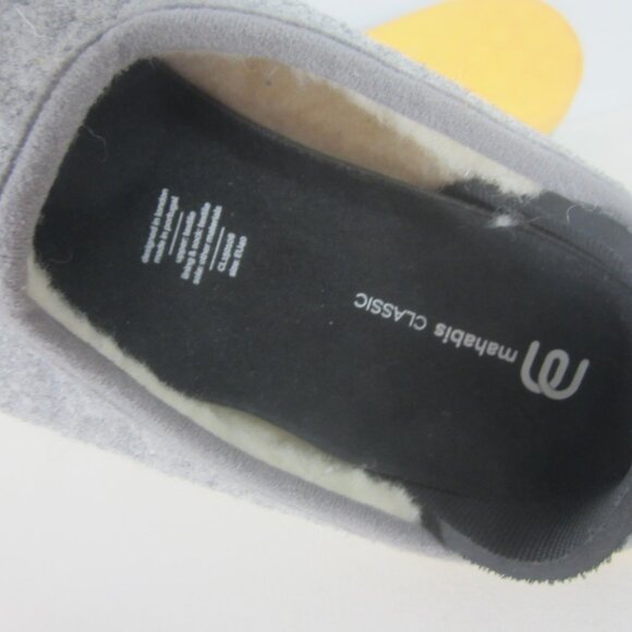 Mahabis Curve Womens 8.5 - 9 Gray Yellow Wool Slip On Shoe Slippers EU 40 - Picture 8 of 9